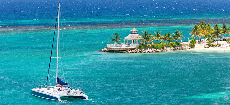 Sailing near Ocho Rios, Jamaica