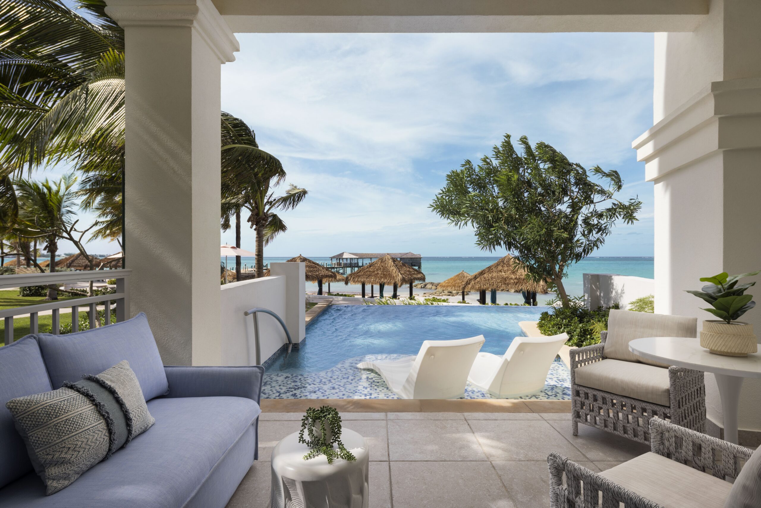 East Bay Beachfront Swim-up Butler Suite at Sandals Royal Bahamian, a last-minute all-inclusive discount in the Bahamas