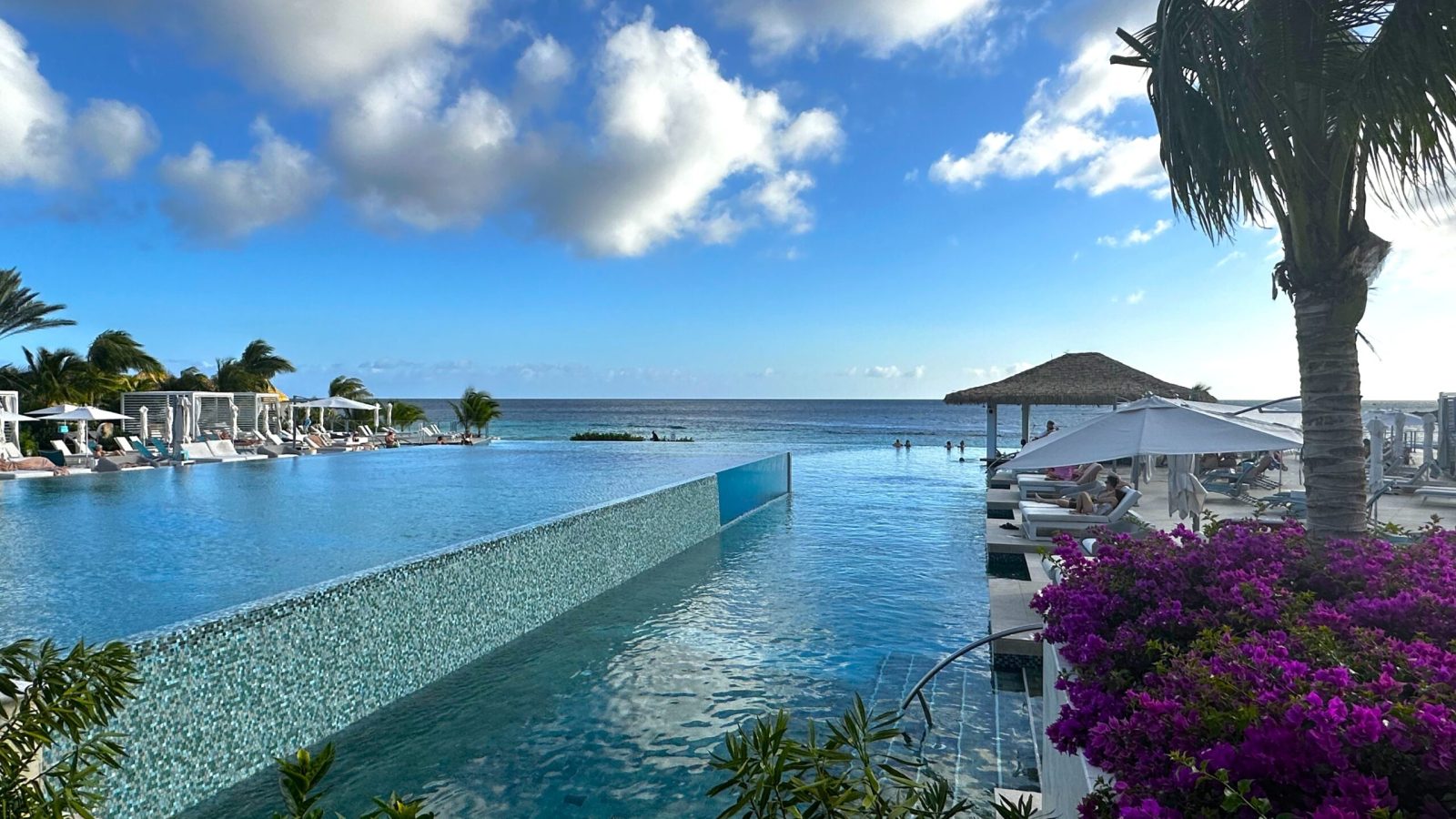 Sandals Royal Curaçao two-level Dos Awa infinity pool overlooking the ocean